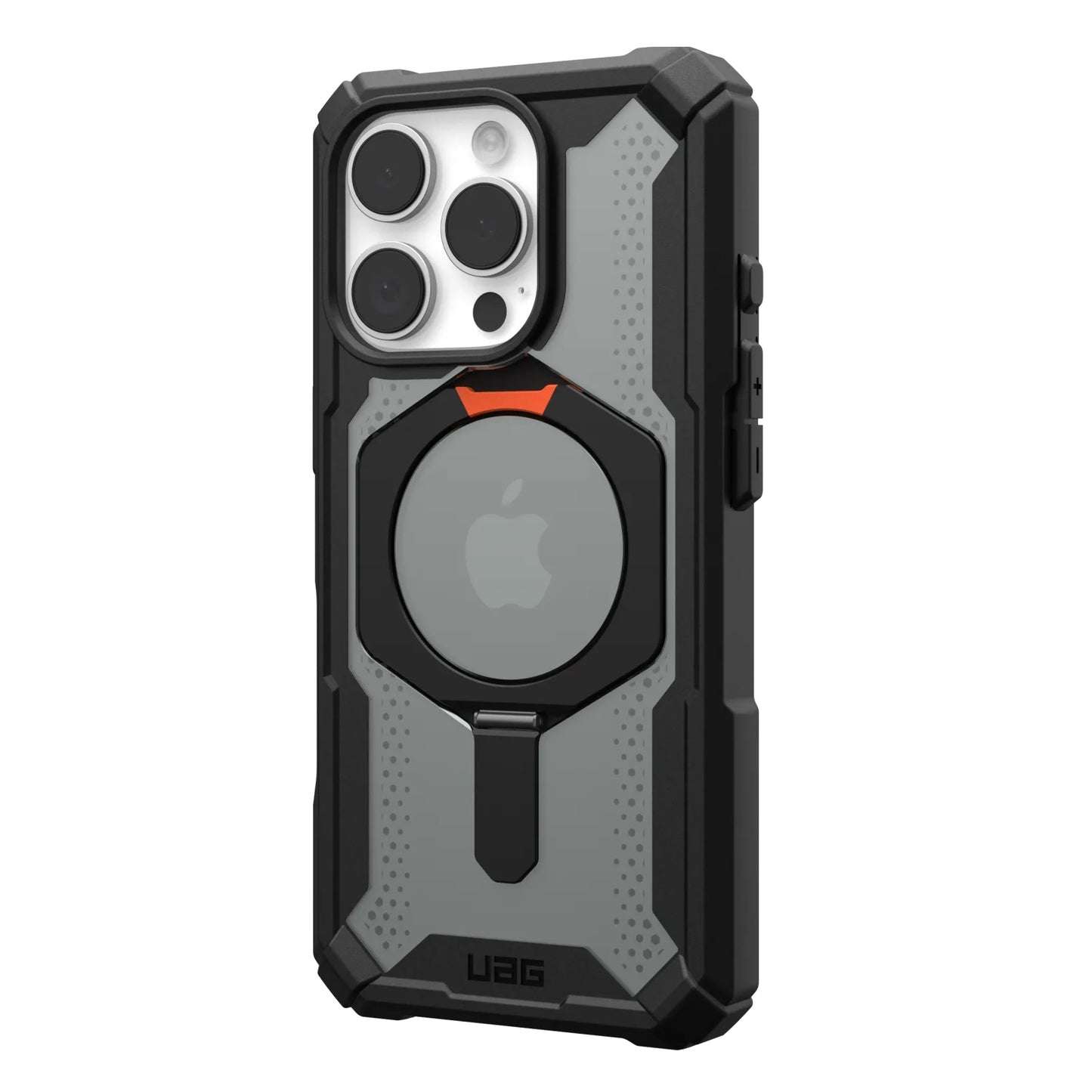 iPhone 16 Pro UAG Plasma XTE Armor Protective Case With Metal Magsafe Ring & Stand - Ash Black
