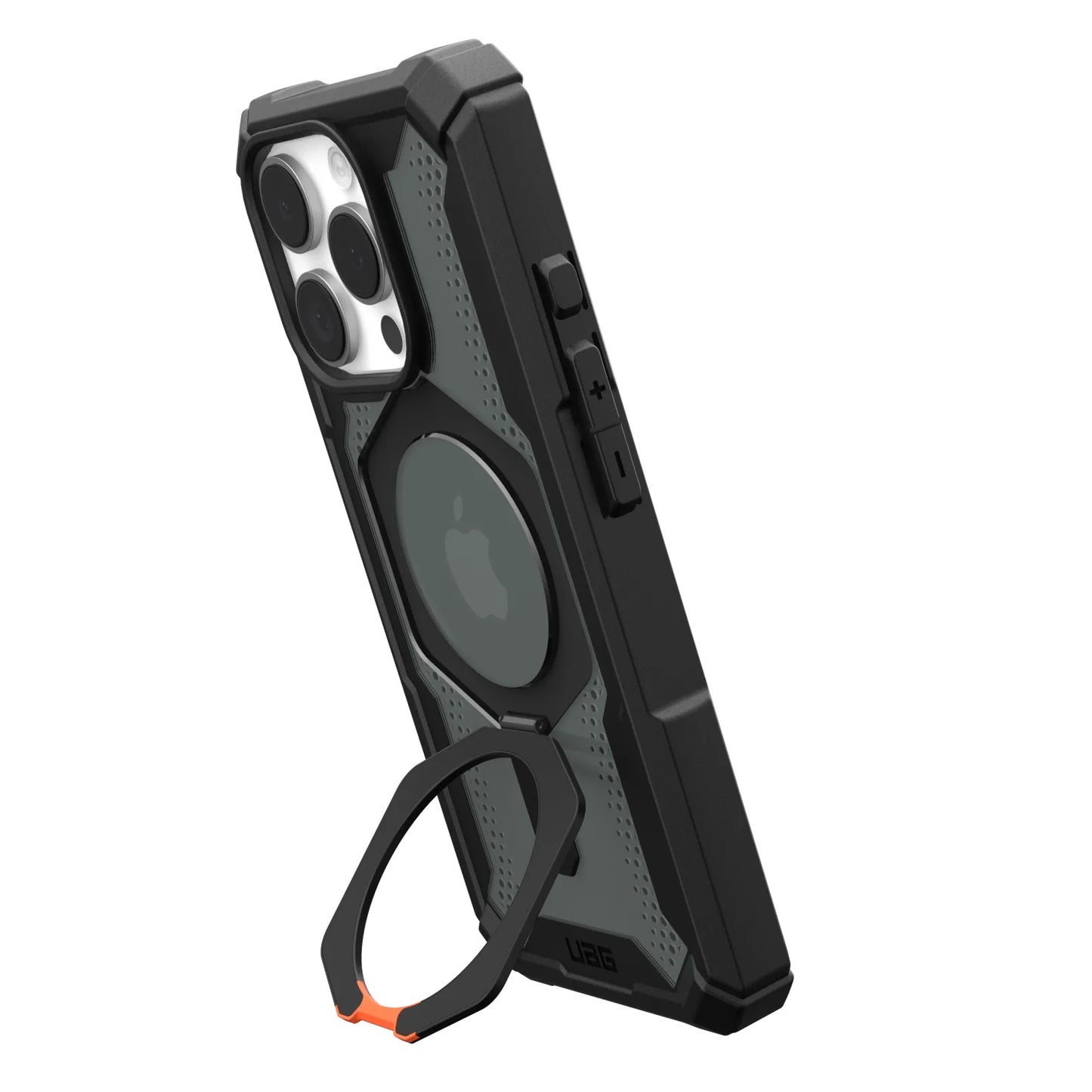 iPhone 16 Pro UAG Plasma XTE Armor Protective Case With Metal Magsafe Ring & Stand - Ash Black