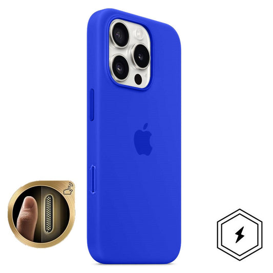 iPhone 16 Pro Silicon Case with Camera Control Button & Magsafe - Ultramarine