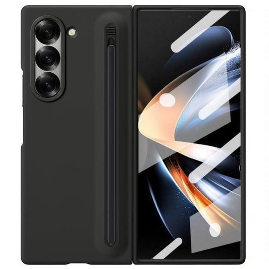 Samsung Galaxy Z Fold 5 Slim Skin Feel S Pen Case with Inbuilt Glass Protection & Stylus - Black
