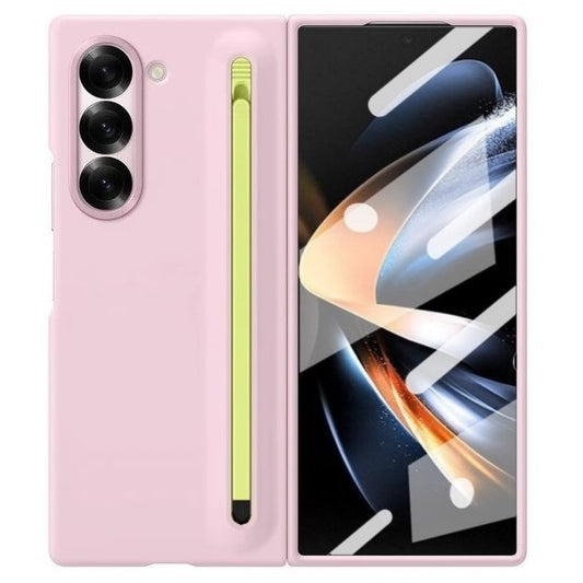 Samsung Galaxy Z Fold 5 Slim Skin Feel S Pen Case with Inbuilt Glass Protection & Stylus - Pink