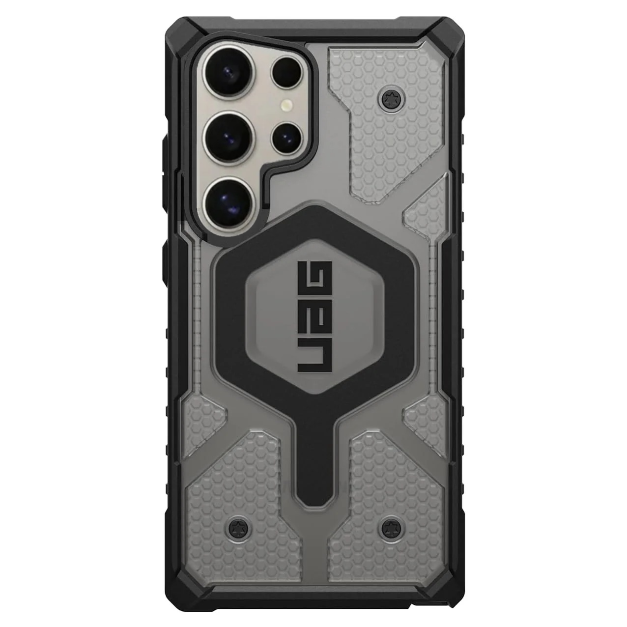 Samsung S23 Ultra Pathfinder Shockproof Matte MagSafe Case (Open Cut) - Ice Clear