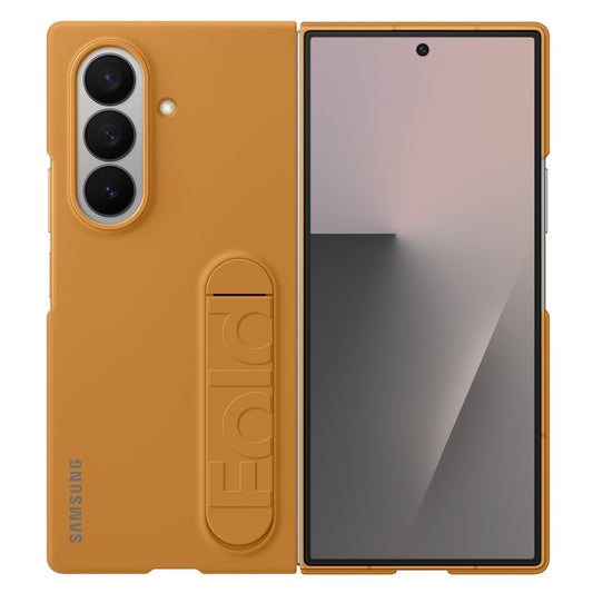 Samsung Galaxy Z Fold 7 Matte Skin Feel PC Hard Case with Kickstand - Orange