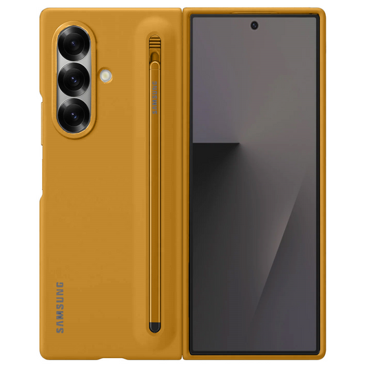 Samsung Galaxy Z Fold7 Skin Feel S Pen Case with Stylus - Orange
