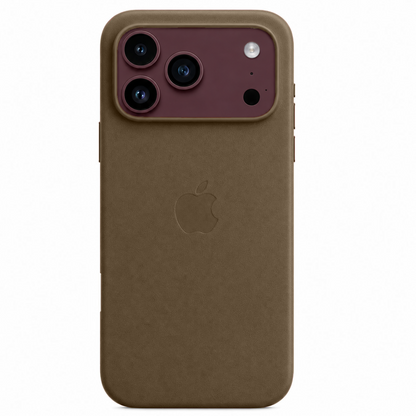 iPhone 18 Pro Premium Leather Style Case with MagSafe - Titanium