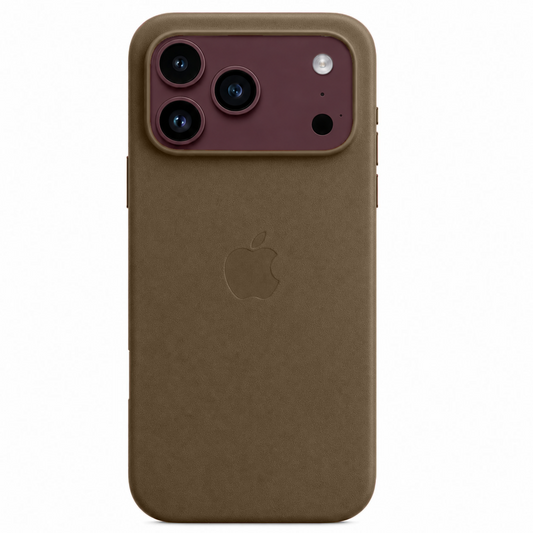 iPhone 18 Pro Max Premium Leather Style Case with MagSafe - Natural Titanium