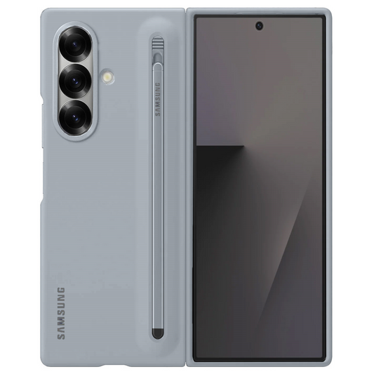 Samsung Galaxy Z Fold7 Skin Feel S Pen Case with Stylus - Dark Gray