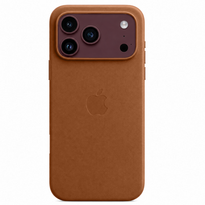 iPhone 18 Pro Max Premium Leather Style Case with MagSafe - Saddle