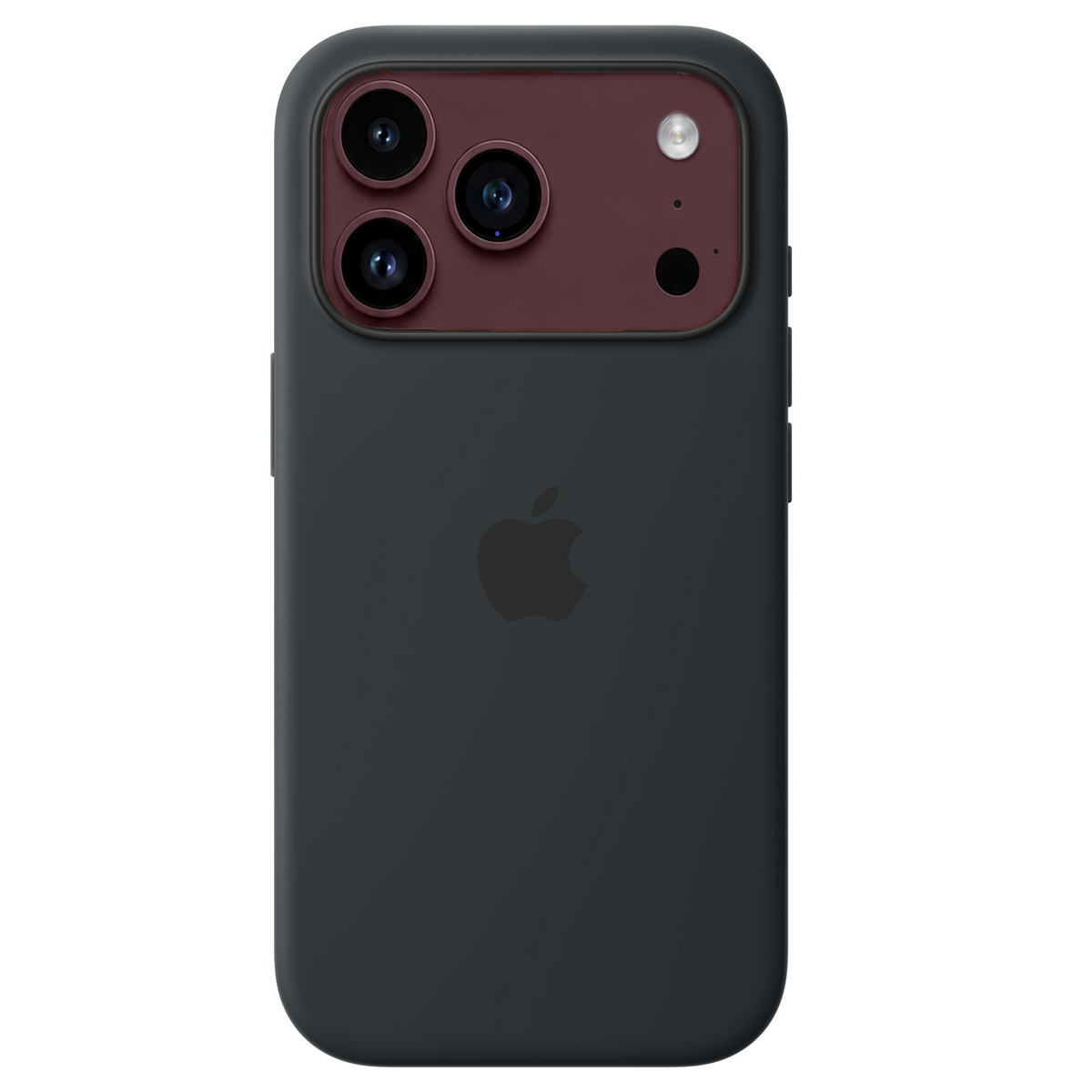 iPhone 18 Pro Max Silicone Back Cover Case with MagSafe & Camera Control Button - Black