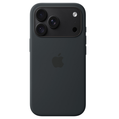 iPhone 18 Pro Max Silicone Back Cover Case with MagSafe & Camera Control Button - Black