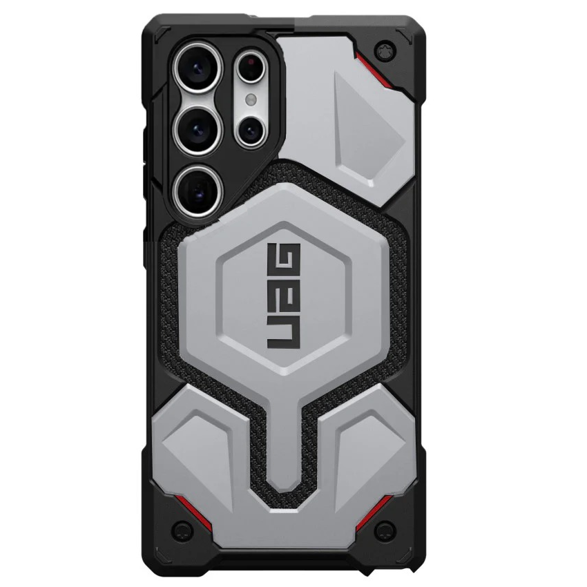 Samsung Galaxy S23 Ultra UAG Monach Pro Kevlar Rugged Armor Magsafe Case - Silver