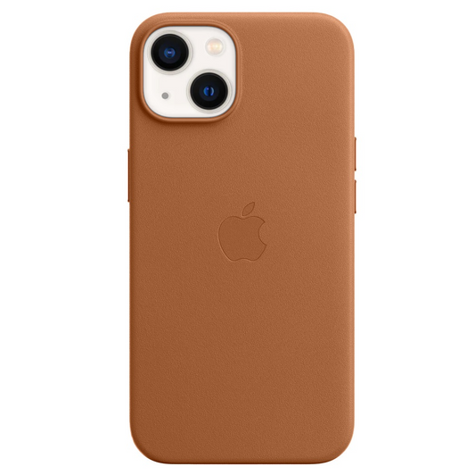 iPhone 15 Leather Back Cover Case with MagSafe – Saddle