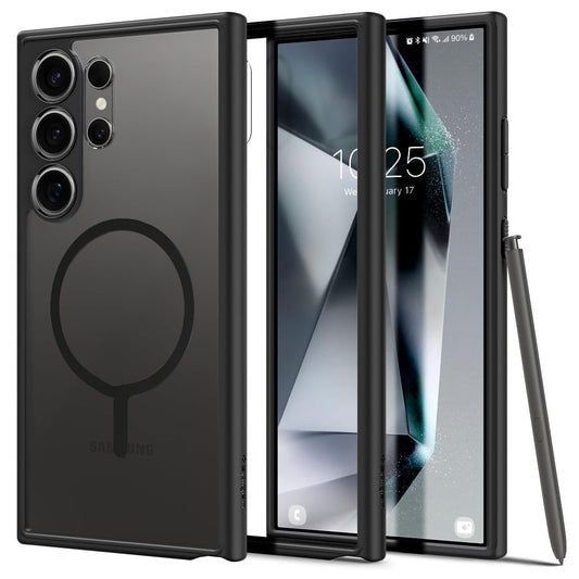 Samsung Galaxy S25 Ultra Hybrid Black Boarder Shockproof Case - Magsafe