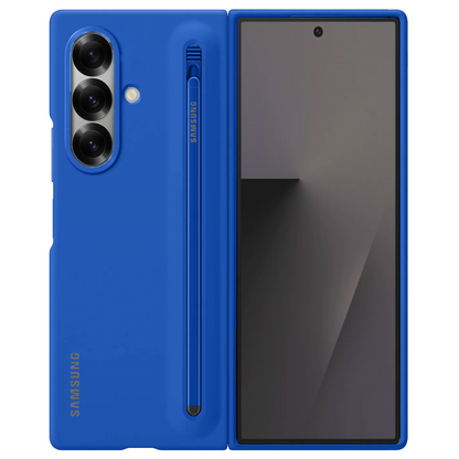 Samsung Galaxy Z Fold7 Skin Feel S Pen Case with Stylus - Blue