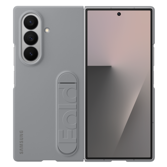 Samsung Galaxy Z Fold 7 Matte Skin Feel PC Hard Case with Kickstand - Gray