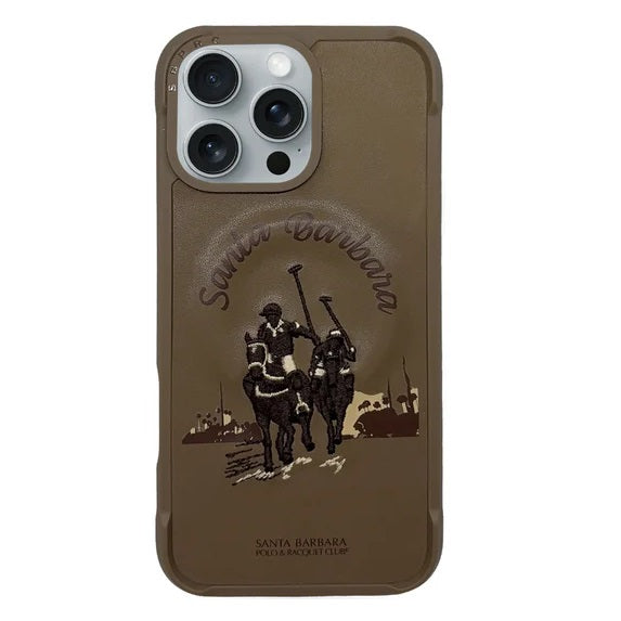 iPhone 16 Pro Santa Barbara Polo Virgil Series Original Magsafe Case - Brown
