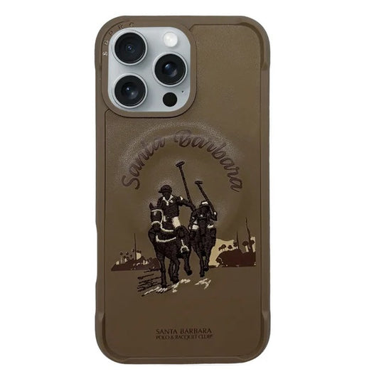 iPhone 16 Pro Santa Barbara Polo Virgil Series Original Magsafe Case - Brown