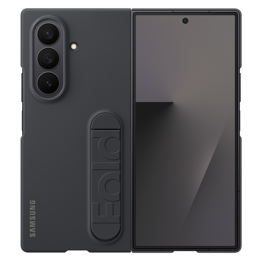 Samsung Galaxy Z Fold 7 Matte Skin Feel PC Hard Case with Kickstand - Black