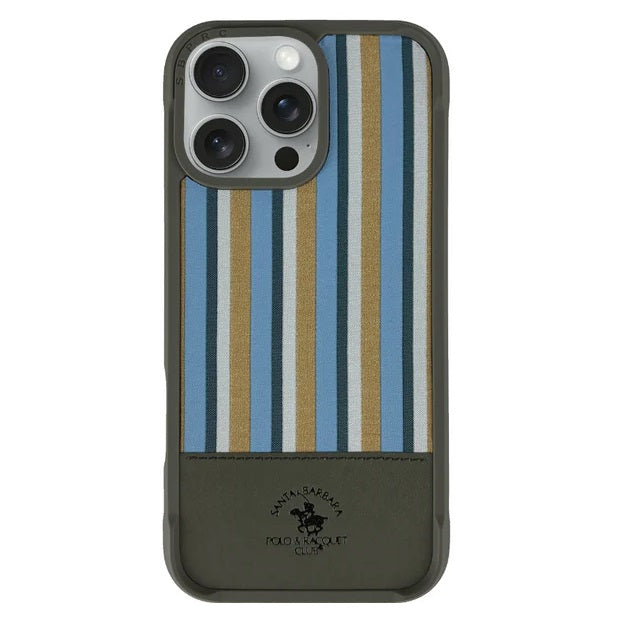 iPhone 16 Pro Santa Barbara Isaac Series Polo Original Leather Case - Gray