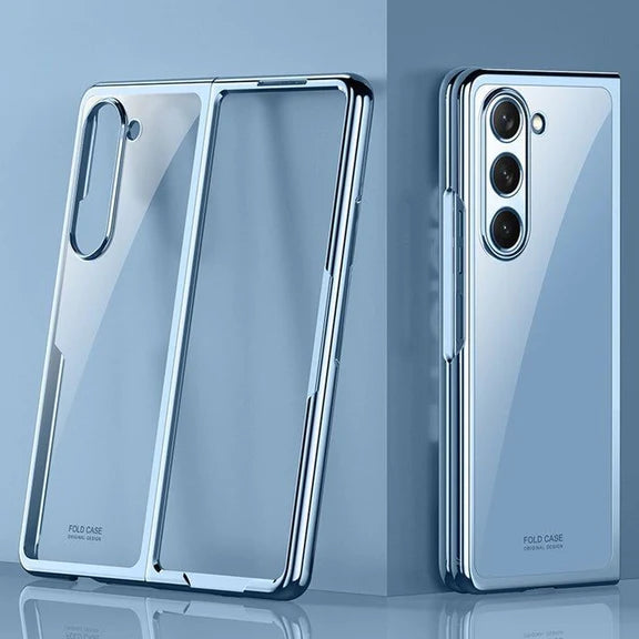 Samsung Galaxy Z Fold 5 Ultra-Thin Protective Chrome Case - Ice Blue