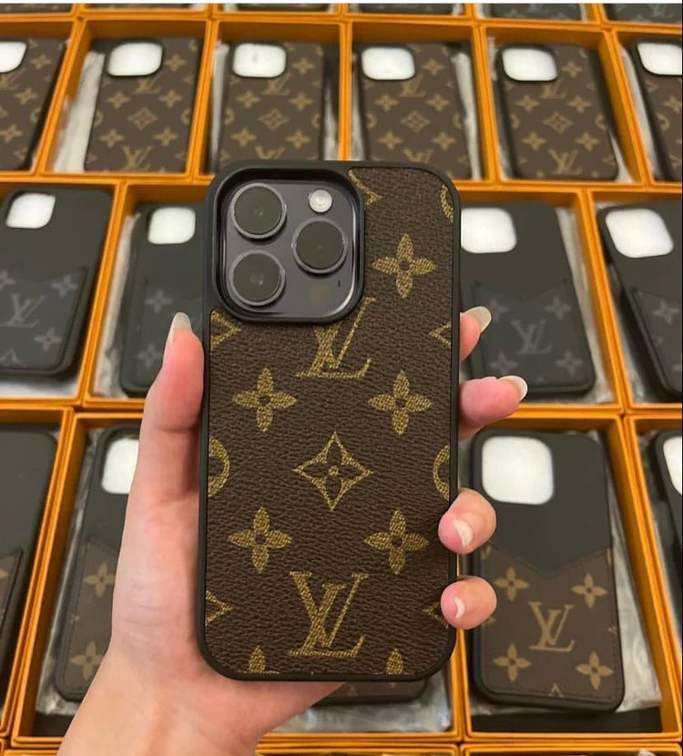 iPhone 14 Pro Max Louis Vuitton LV Leather Case - Brown – CASESILY