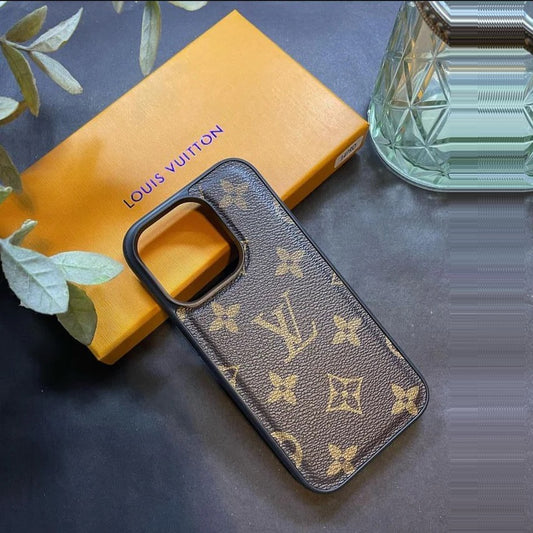 iPhone 14 Pro Max Louis Vuitton LV Leather Case - Brown