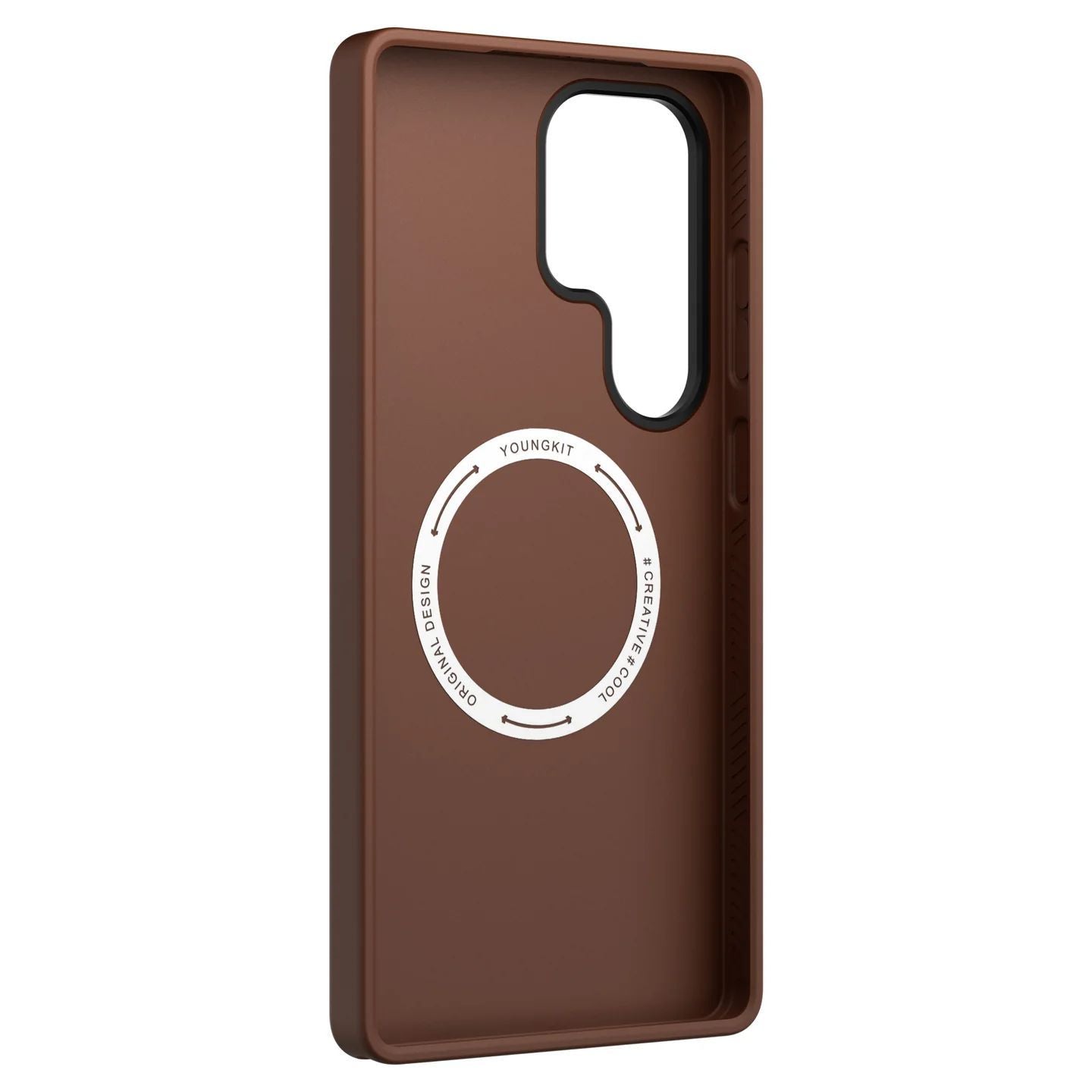 Samsung Galaxy S25 Ultra YOUNGKIT Matte Leather Case with Magsafe - Gray