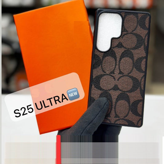 Samsung Galaxy S25 Ultra Coach Leather Case - Brown