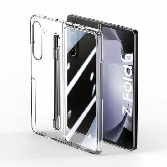 Samsung Galaxy Z Fold5 Cristal Clear Transparent Case with S Pen & Front Glass Protection - Clear