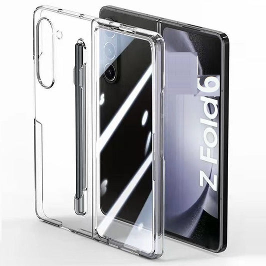 Samsung Galaxy Z Fold6 Cristal Clear Transparent Case with S Pen & Front Glass Protection - Clear