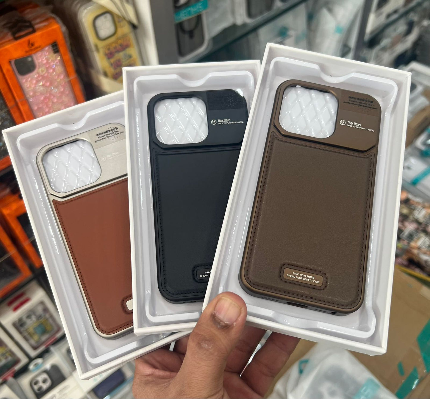 iPhone 16 Pro Aero Flex Frameless Aluminum & Leather Case with Fragrance Aroma - Gray