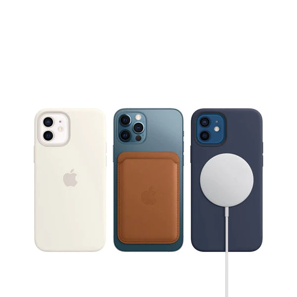 Leather MagSafe Wallet – Slim Magnetic Card Holder for iPhone - White