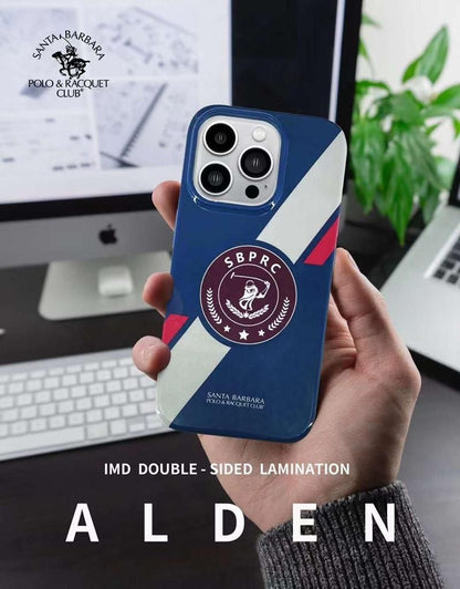 iPhone 14 Pro Santa Barbara Gareth Series Leather Case - Blue