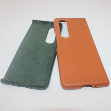 For Samsung Galaxy Fold 4 Leather Case - Ice Blue