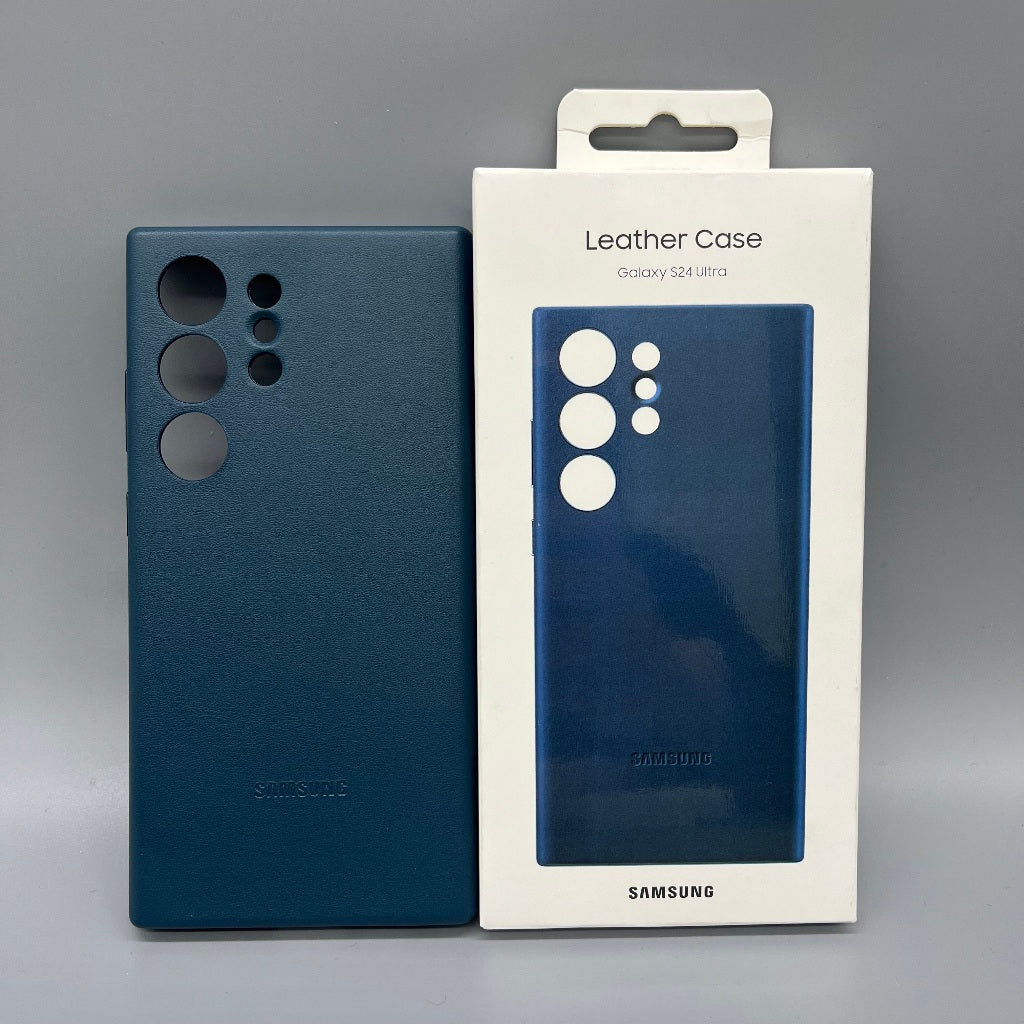 Samsung Galaxy S24 Ultra Leather Case Slim Profile - Blue