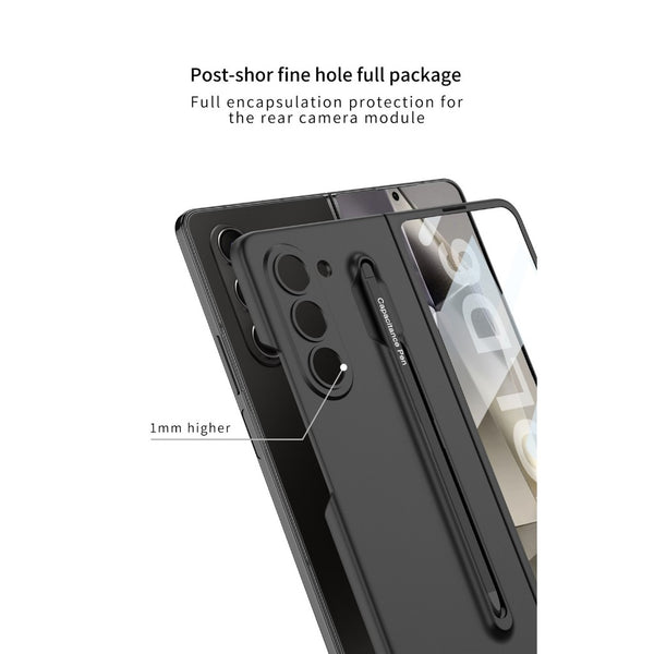 Samsung Galaxy Z Fold 6 Stylish Matte PC Back Cover Case with Front Glass & Stylus Included