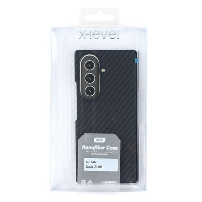 Samsung Galaxy Z Fold7 Carbon Case, X-level 0.6mm Thin Nanofiber Carbon Case - Black