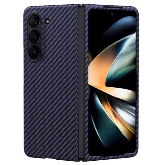 Samsung Galaxy Z Fold 5 Carbon Fiber Aramid Shockproof Case - Purple