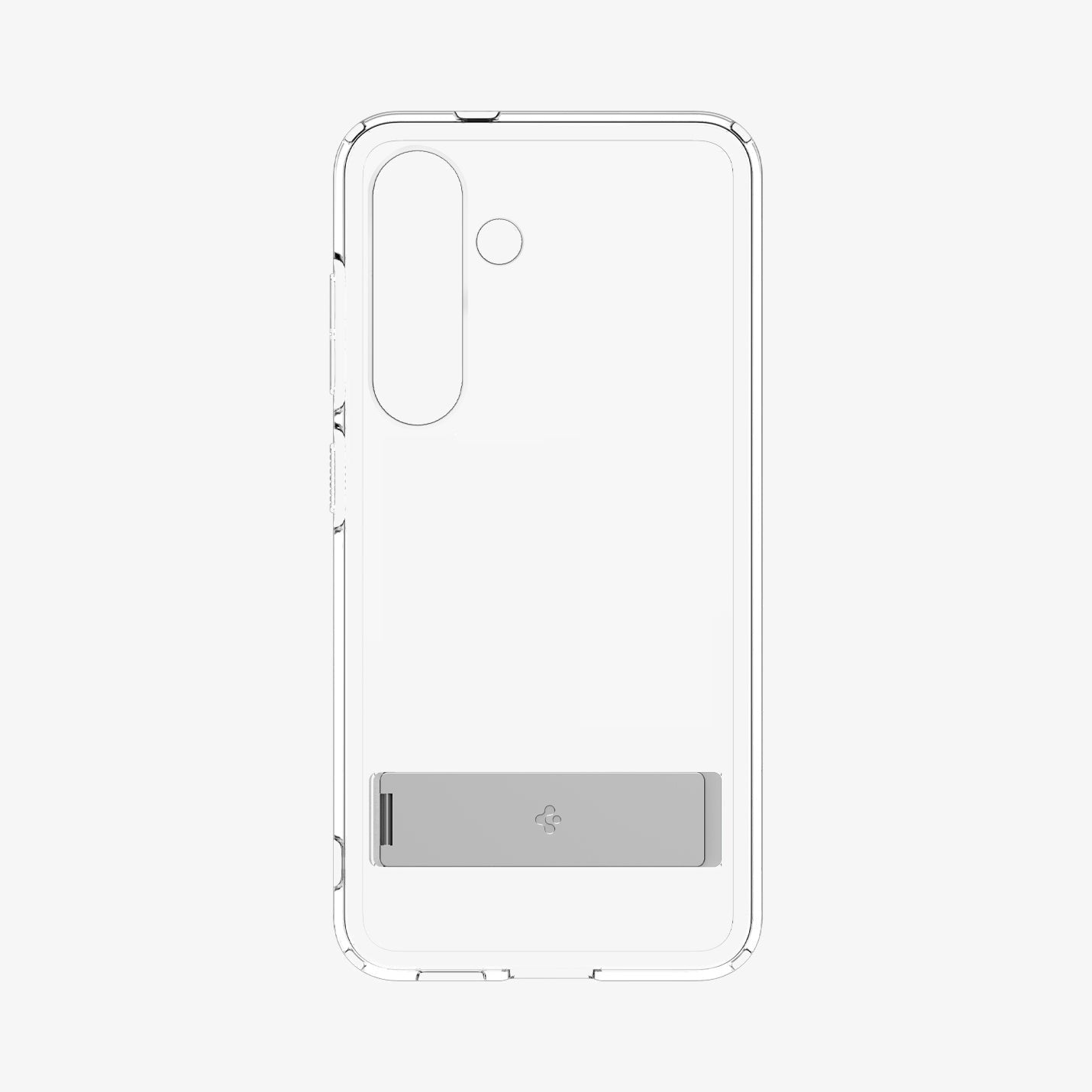 Samsung Galaxy S25 Shockproof Transparent Case with Metal Kickstand Holder - Clear