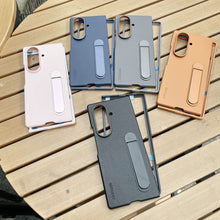 Samsung Galaxy Z Fold7 Leather Protective Shell Case Cover with Stand