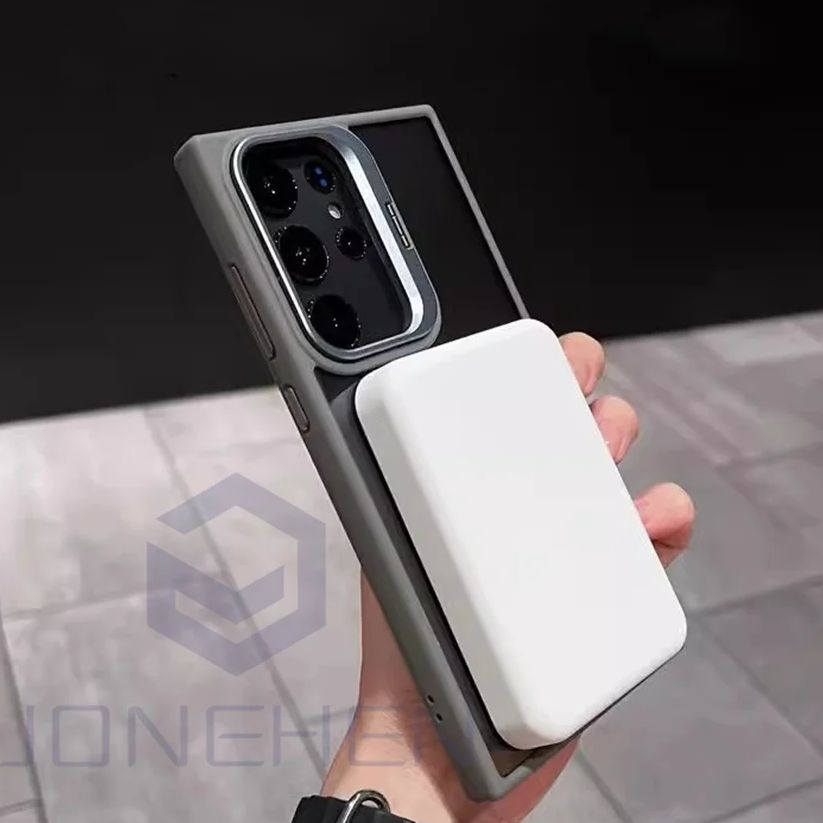 Samsung Galaxy S25 Ultra Camera Stand Shockproof Magsafe Case - Black