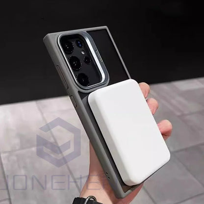 Samsung Galaxy S25 Ultra Camera Stand Shockproof Magsafe Case - Black