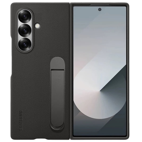 Samsung Galaxy Z Fold 6 Leather Protective Shell Case with Kickstand