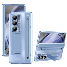 Samsung Galaxy Z Fold7 Electroplating Case with Stylus, Kickstand & Glass Protection