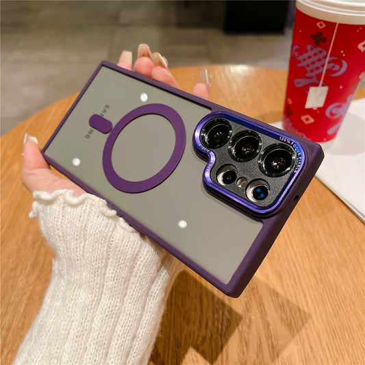 Samsung Galaxy S23 Ultra Hybrid Metal Camera Protection Case with MagSafe - Purple
