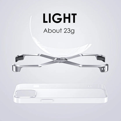 iPhone 15 Pro Max Metal Rimless Titanium Aluminum Alloy Heat Dissipation Bumper Case - Titanium