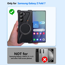 Samsung Galaxy Z Fold 7 Framless Z Shape Metal Bumper with Magsafe & 360° Rotation Ring