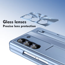 Samsung Galaxy Z Fold7 Electroplating Case with Stylus, Kickstand & Glass Protection