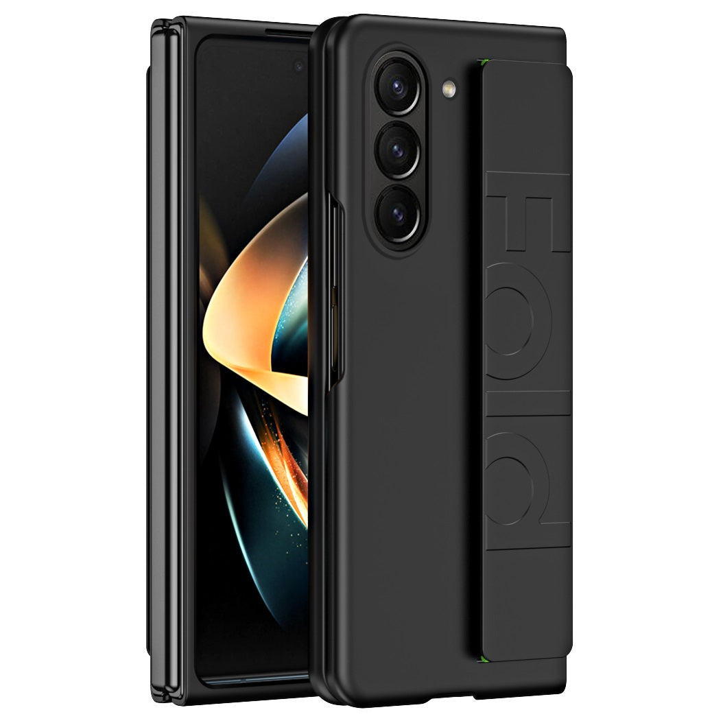 Samsung Galaxy Z Fold 6 Strap Holder Hard Shell Case - Black