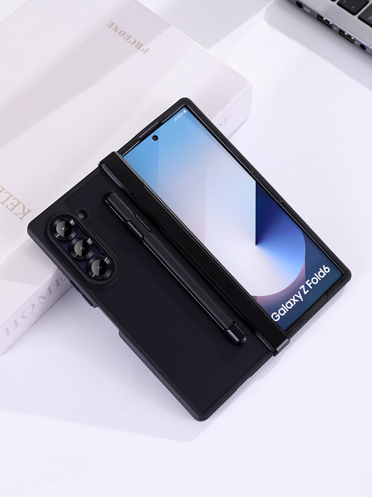 Samsung Galaxy Z Fold6 Shockproof Case with Hinge Protection & Stylus - Smoke